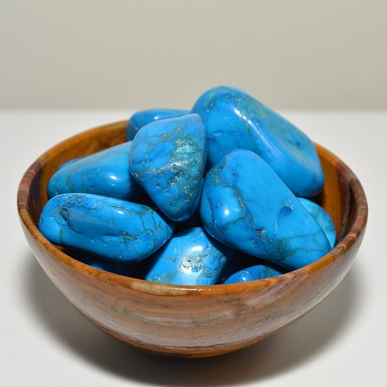 20PCS Blue Howlite Stone Cabochons Turquoise Color Stone Pebble