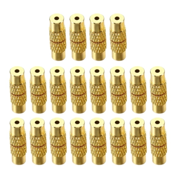 20PCS Brass Screw Clasps Jewelry End Caps Jewelry End Tips Brass Screw Clasps for Necklace Accessories