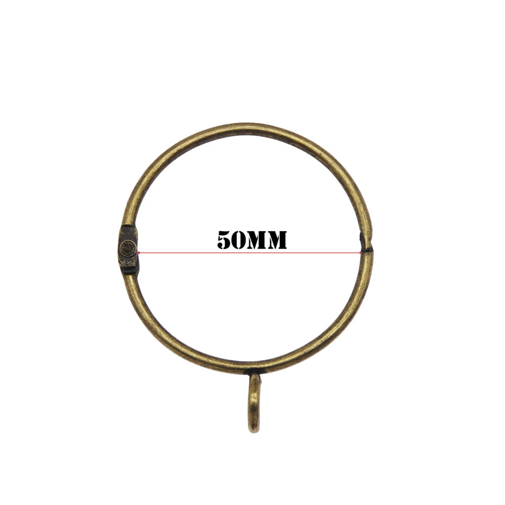 20PCS Bronze Metal Openable Curtain Rings Inside Diameter 2 inch ...