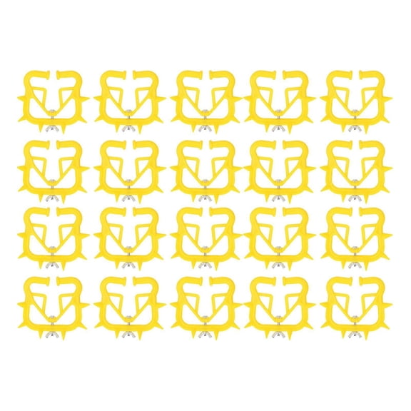 20PCS Calf Weaner Nose Rings For Livestock Cattle, Yellow Cow Sucking Prevention Tool With Thorn Design For Calf Weaning