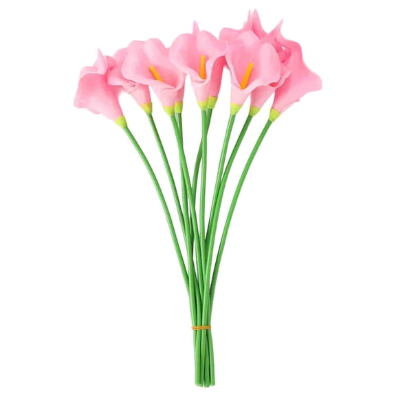 20PCS Calla Lily Artificial Flowers,13.8" Real Touch Long Stem Calla Lillies for Indoor Wedding Office Home Decor(G)