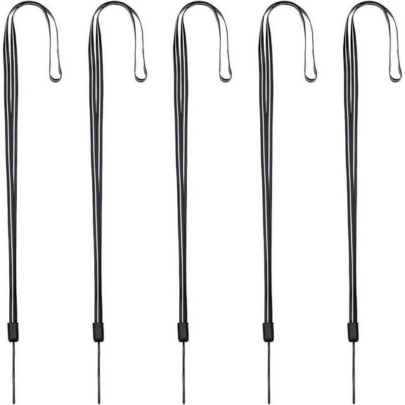 20PCS Card Holder Lanyards Neck Polyester Strap Keys Pen Phone Name Badges Holder Cord Keychain String Anti-Dropout for Adults Students Men Office ID Card Whistles Camera Black Black