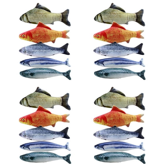 20PCS Catnip Fish Toys for Cat 20cm Cat Toys Cat Fish Pillow Cat Catnip Toys