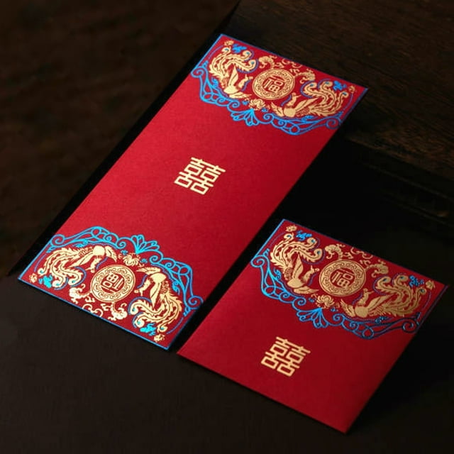 20PCS Chinese Wedding Red Envelopes, Happy Events Red Envelopes in 8 Designs(Large 10 PCS+Small 10 PCS)