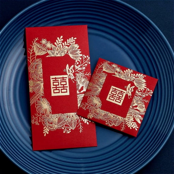 20PCS Chinese Wedding Red Envelopes, Happy Events Red Envelopes in 8 Designs(Large 10 PCS+Small 10 PCS)
