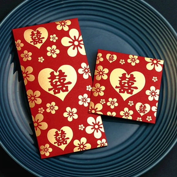 20PCS Chinese Wedding Red Envelopes, Happy Events Red Envelopes in 8 Designs(Large 10 PCS+Small 10 PCS)