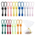 thumbnail image 1 of 20PCS Clay Bag Tie 10 Color Adjustable Bag Ties Elastic Cable Tie 5.1 Inch Green Orange Pink Black Reusable Cable Strap, 1 of 5