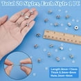 thumbnail image 1 of 20PCS Clip Lock Bead Charms Large Hole Beads Clip on Beads with 20PCS Silicon Rubber Stopper O-Rings Fit European Style Bracelet for Bracelet Jewelry Making, 1 of 6
