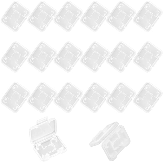 20PCS Compact Game Card Holders Compatible with Nintendo Switch 2 / Switch OLED / Switch / Switch Lite  DIY Clear Storage for One Game Card and One Micro SDWhite