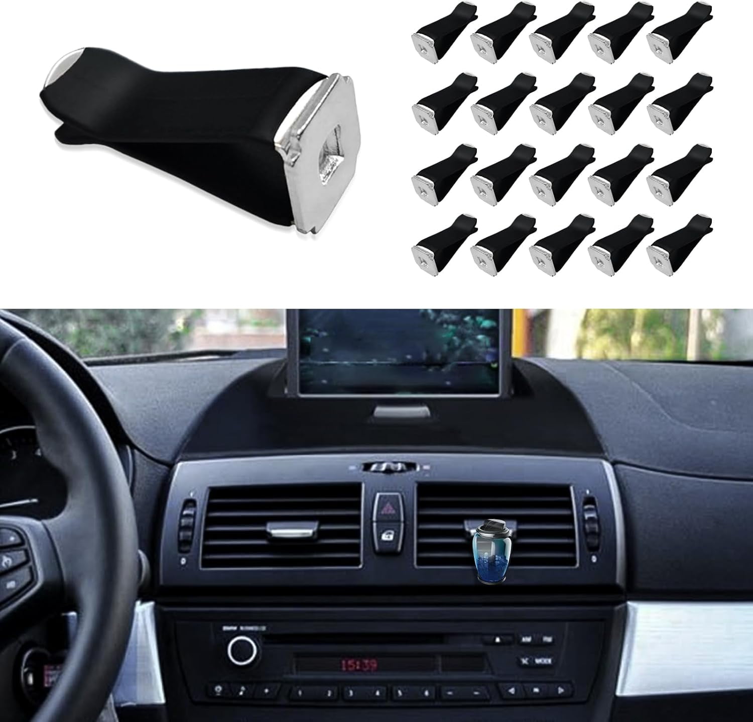 20PCS DIY Square Car Vent Clips Auto Air Freshener Diffuser Outlet