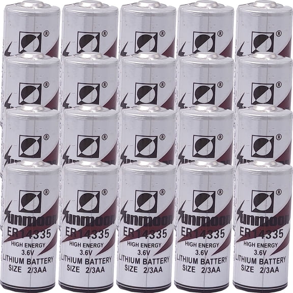 20PCS ER14335 2/3AA 3.6V 1650mAh Primary Lithium Battery for Xeno XL-055F XL-055H for Tadiran TL-2155 TL-4955 TL-5155 TL-5955