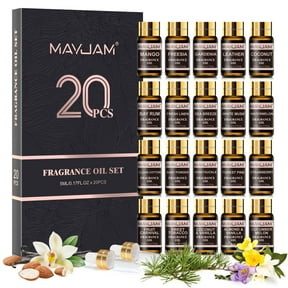 MAYJAM 20 Pack Fragrance Oil Gift Set, 20 x 5ML Assorted Long Lasting Scents for Diffusers, Car Freshener, Relaxation, DIY Bath Bomb Making