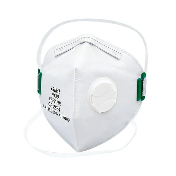 20PCS FFP2 CE Approved Face Mask, Headwear Band, with Air Valve, White