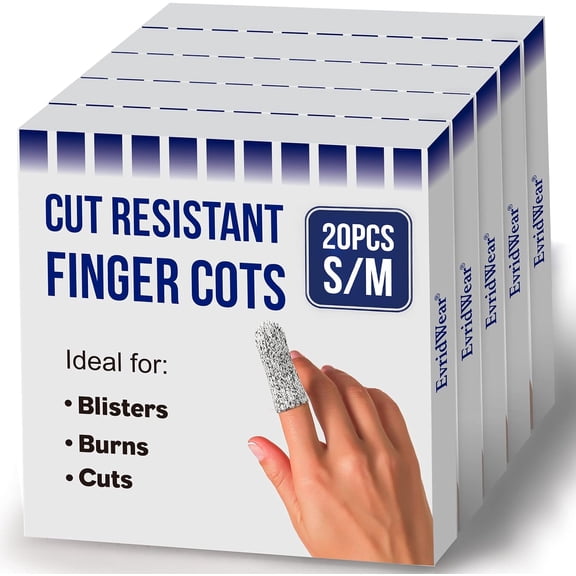 20PCS Finger Cots Cut Resistant Finger Sleeves,Glove Life Extender, Thumb Protectors Finger Covers Fingertip Protector for Cutting, Handicrafts, Craft, Kitchen, Sculpture