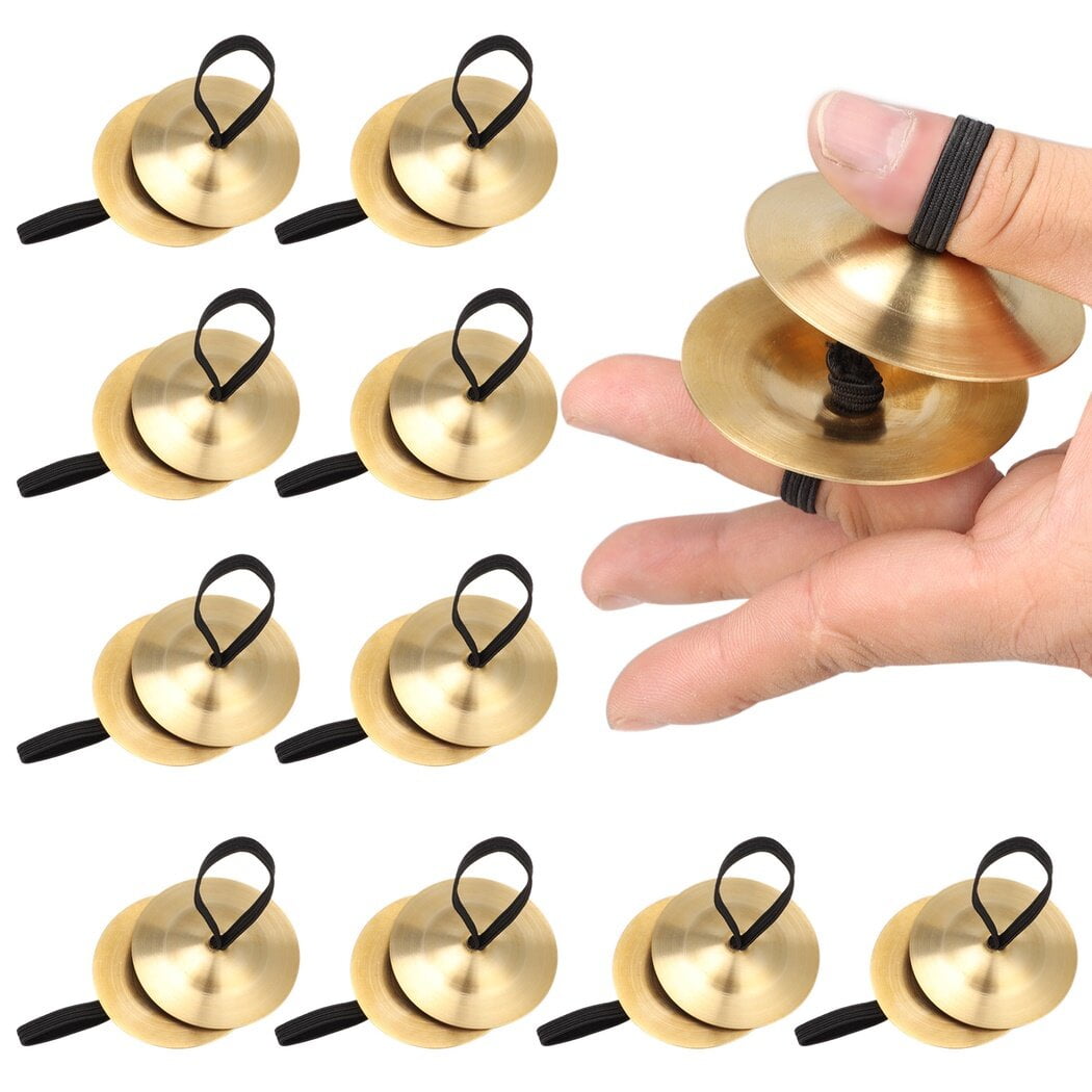 20PCS Finger Cymbals For Belly Dancing, Finger Zills For Belly Dancing Finger Zills Belly Dancing Band Rhythm Beats Percussion Musical Instruments Dancer Parties Children Boys Girls Ins