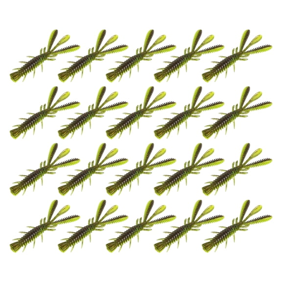 20PCS Fishing Crawfishes Lure Soft Shrimp Baits Lure Artificial Lure Swimbait Soft Plastic Lures for Freshwaters Saltwater