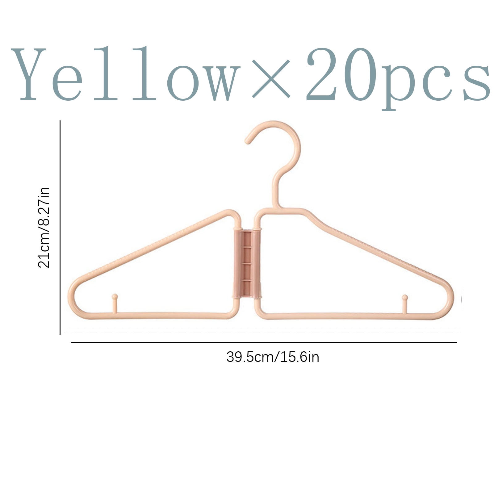 20PCS Foldable Plastic Clothes Hanger - Portable Folding Clothes Hanger for Travel, Folding Hangers Space Saving