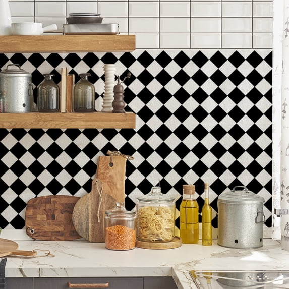 20PCS French Style Peel and Stick Tile Stickers Wall Backsplash DIY Murals Self Adhesive Removable Textured Tile Stickers For Home Kitchen Bathroom Decor, 6 x 6 inch