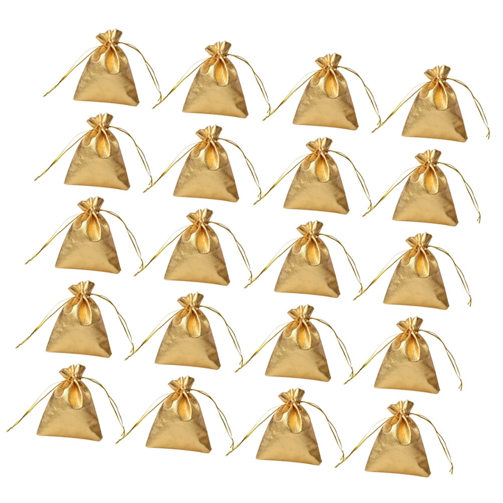 20PCS Gilding Packing Bags Gift Pockets Drawstring Bags Pouches Jewelry