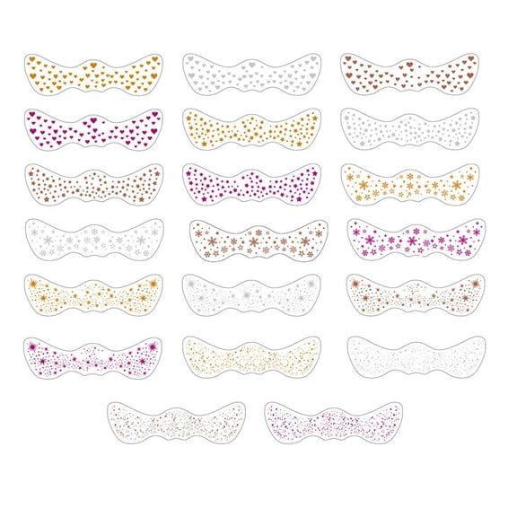 20PCS Glitter Freckles for Face, Self-Adhesive Temporary Face Gems & Sequins for Festival, Rave, Halloween 5 Sparkling Styles, Waterproof Face Jewels for Cheek, Body Art