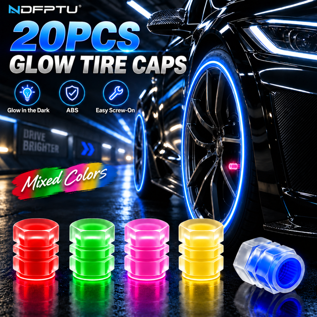 Lumen Png Color 20PCS Glow in the Dark Tire Valve Stem Caps Luminous Tire Air Caps ABS ...