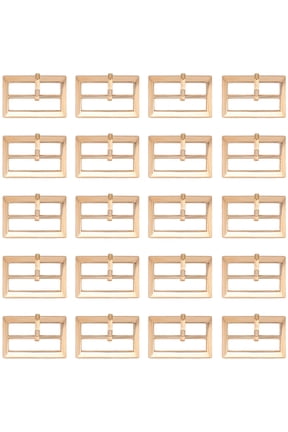 20PCS Gold Adjustable Roller Buckle 1.2 x 0.8 Inch Tri Glide Strap Hardware Clasp Single Prong Alloy Belt Buckles Belt Adjuster Sliders