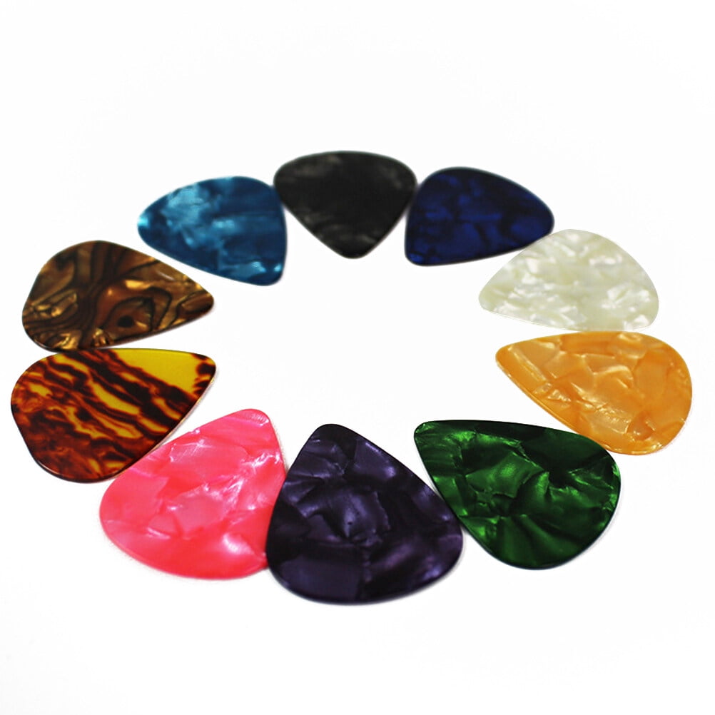 20PCS Guitar Picks Unique Abstract Colorful Celluloid Guitar Pick Plectrum for Ukulele Electric Acoustic Guitar Bass Gift 0.46MM Mixed Color