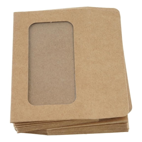 20PCS Handmade Envelope Envelopes with Clear Window, Gift Card Envelopes 4x2Inch