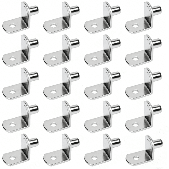 20PCS Hardware Pins, Cabinet Shelf Clips, L Brackets For Wood, Cabinet Shelf Pegs For Shelves,Heavy Duty L-Shaped Metal Support Pegs Bracket-Style Clips For Bookshelf Kitchen Cabinet Shelves Holders
