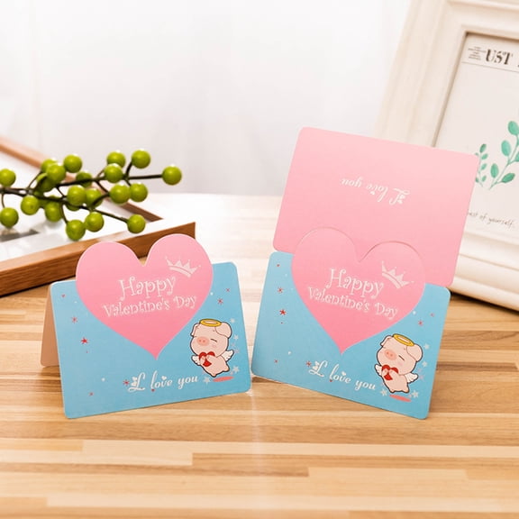20PCS Heart Shaped Gift Cards Greeting Cards Love Notes Foldable for Him Her Couples Husband Wife Mother Father Valentine’s Day Birthday Holiday Wedding Party Anniversary I Love You Card