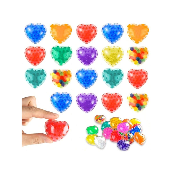 20PCS Heart Squishy Toys, Valentine's Fidget Squishies for Adult/Kids, Valentine's Party Favors, Valentine's Exchange Gifts, Assorted Varieties