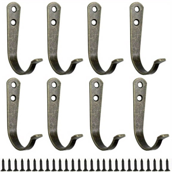 20PCS Heavy Duty Metal Coat Hooks for Wall, Single Prong Hanging Hooks with 40 Screws for Towels, Backpacks, Hats & Dog Leashes(Gray)