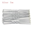thumbnail image 1 of 20PCS Hot Alloy Headwear Bridal Hairstyle Tool U-shaped Waved Hair Pins Barrette Hairclips SILVER 7CM, 1 of 1