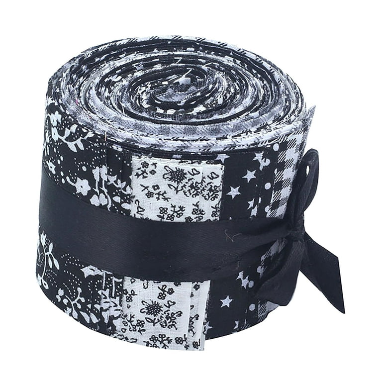 20PCS Jelly Roll Fabric Strips for Quilting 2.4 inch Strip Assorted Bundle  Precut Craft Sewing Supplies for Craft Patchwork Blanket, Rug, Upholstery,  Home Decor Black 