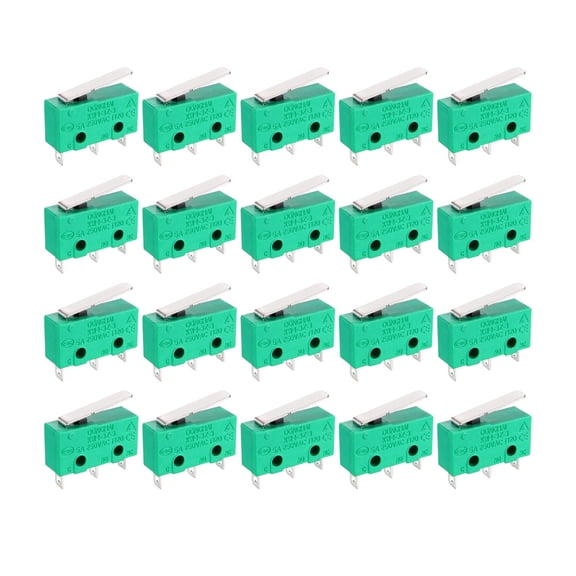 20PCS KW4-3Z-3 Micro Limit Switch 3Terminals Momentary Short Straight Lever