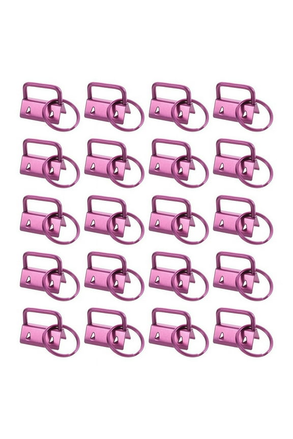 20PCS Key Fob Hardware with Keychain Rings for Bag Webbing,Pink pwm25