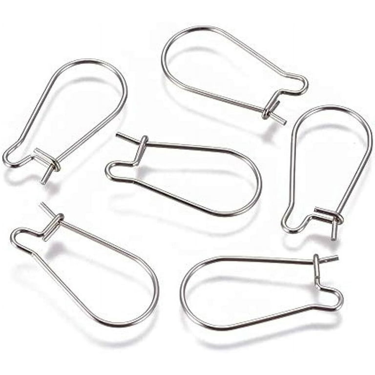 20PCS Kidney Shape Ear Wires Findings Smooth Hoop Earrings