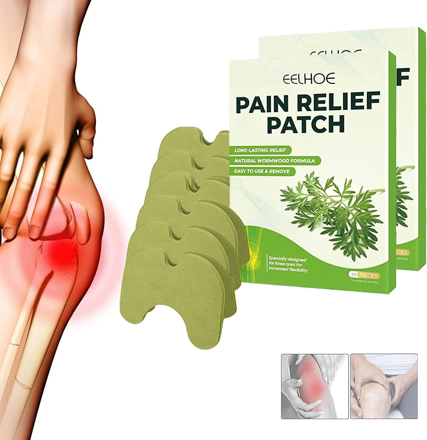 20PCS Knee Pain Patch,Knee Pain Relief Patches for Knee, Back,Neck ...