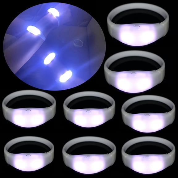 20PCS LED Bracelets Sound Control Glow Bracelets Silicone Glow Bangle Bracelet Wedding Party Favors Christmas Wholesale