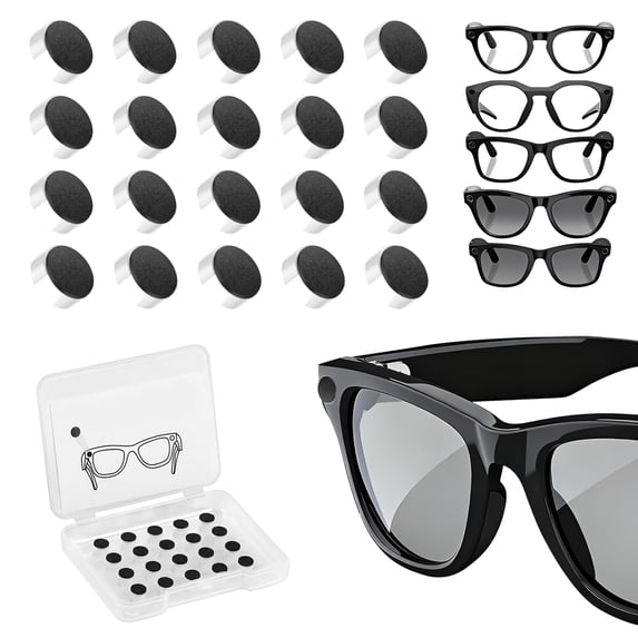 20PCS LED Light Blocking Sticker Compatible with Most Mainstream Models Smart Glasses Accessories Glasses Camera Light Cover for Reduced False Alerts