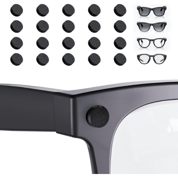 20PCS LED Light Blocking Stickers Compatible with all smart glasses accessories, Low-Tack Restickable Blackout Camera Light Covers