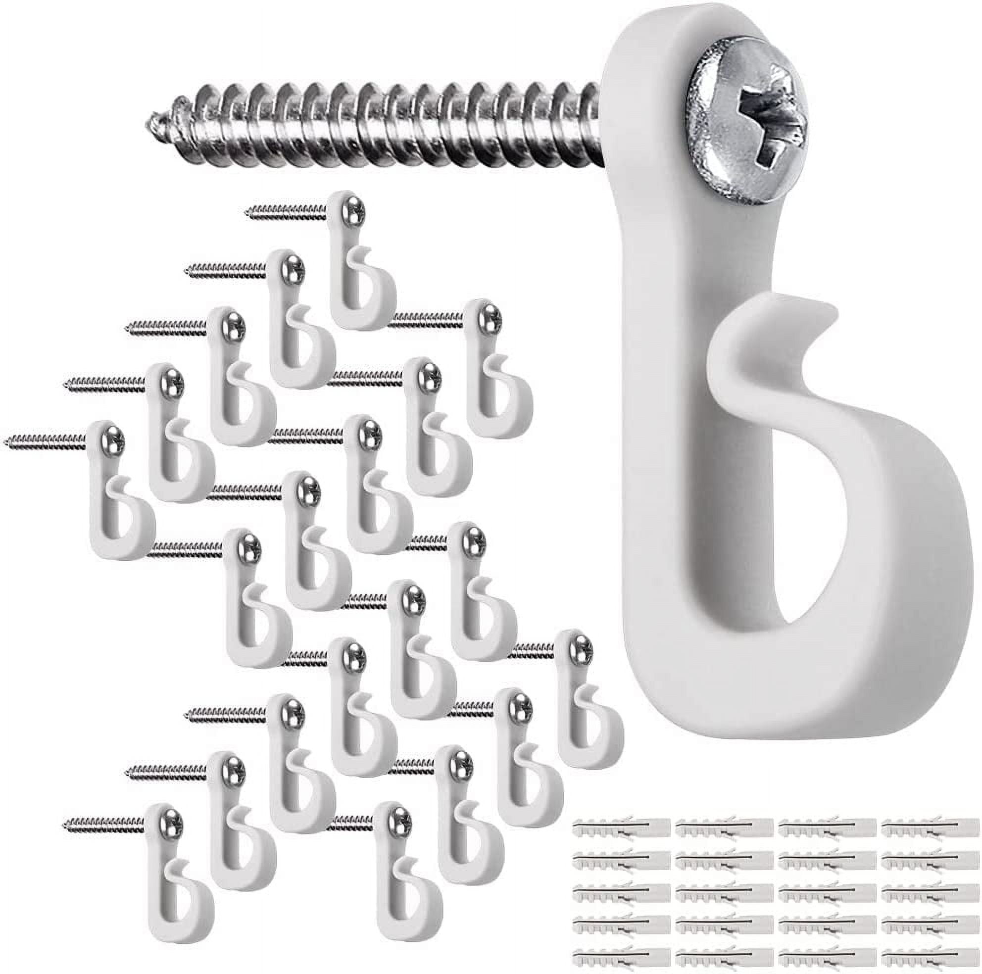 20PCS Light Hanger Hooks Home Christmas Lights Hanger Hooks with Screw for Garage New Year Party Outdoor Easy Release Wire and Fairy Led Lights Wall Hooks Walmart