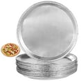 thumbnail image 1 of 20PCS Luxury Silver Foil Round Serving Trays, Aluminum Party Buffet Trays, Disposable Serving Plates, Ideal for Weddings, Gatherings, and Pizza Party, 1 of 6