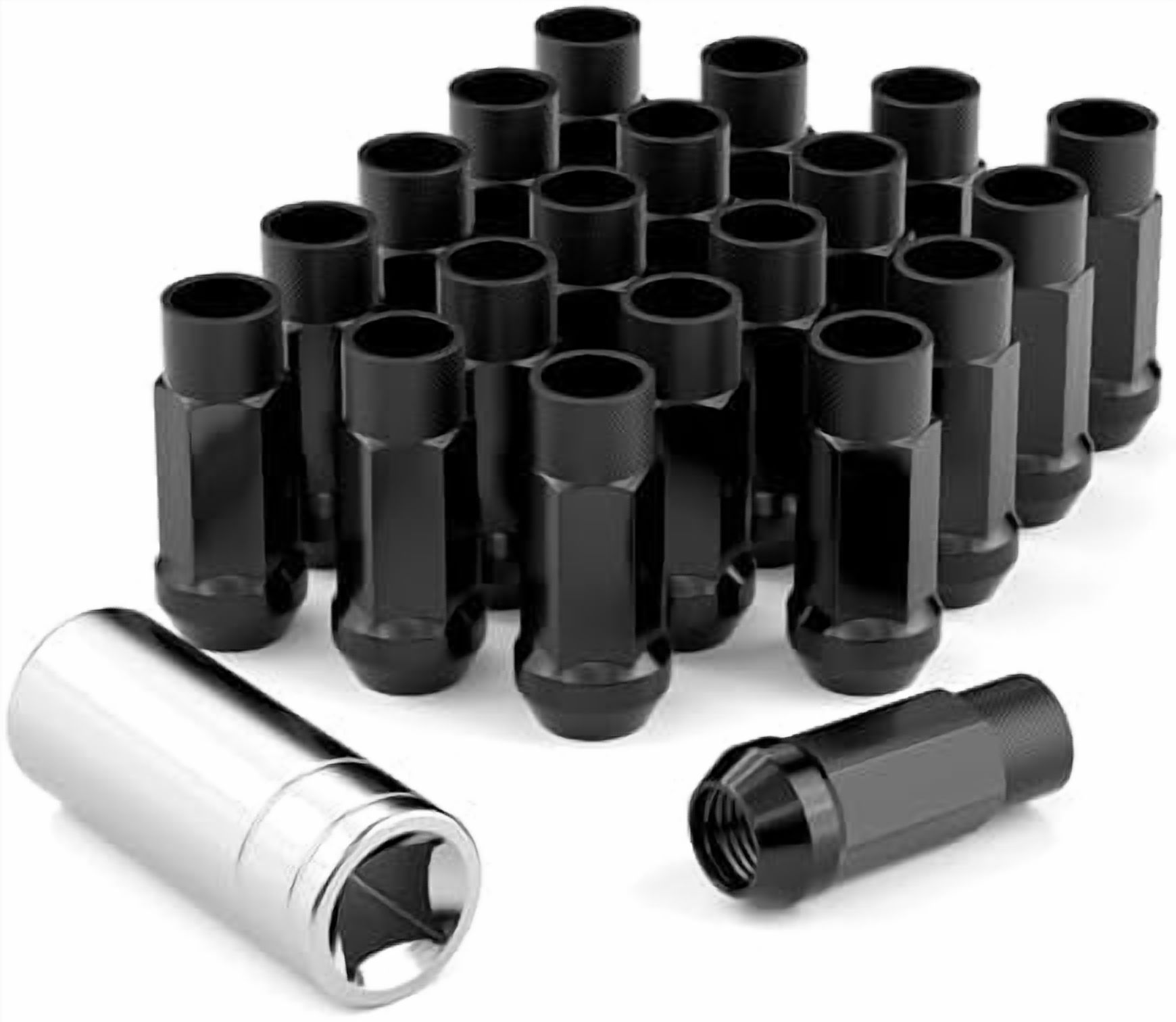 LAVA-AUTO 20-Pack 12x1.5 Blue Bulge Acorn Lug Nuts - 60 Degree Cone Seat - Fits Dodge, Chrysler, Jeep
