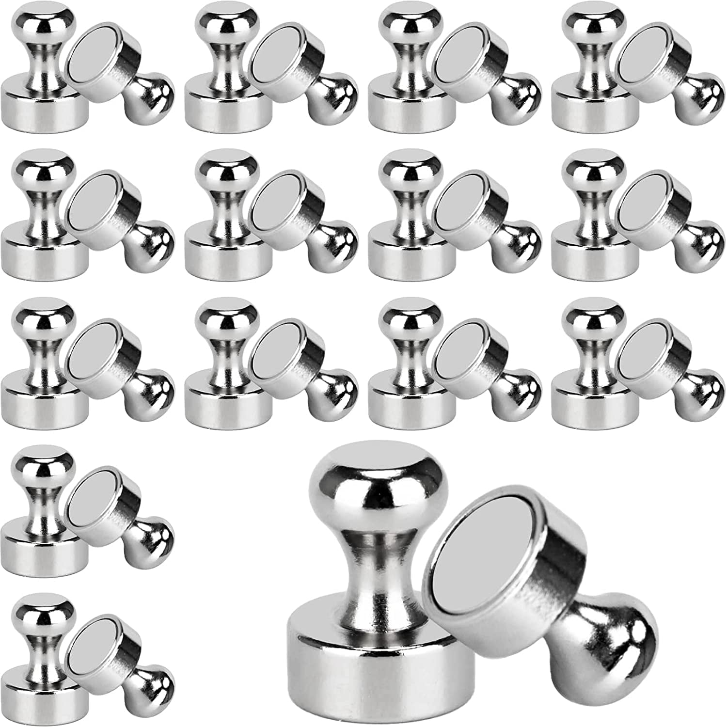 20PCS Magnetic Push Pin, Magnets Fridge, Magnets for Whiteboard, Heavy Duty Neodymium Magnet, Used as Strong Refrigerator Magnets, White Board Magnets, Pin Magnets, Perfect for Home, Kitchen, Office