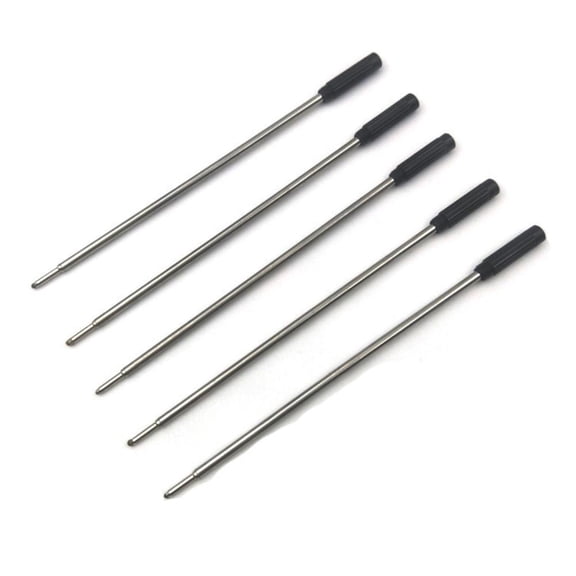 20PCS Medium Tip Ballpoint Pen Refills 1.0mm, Smooth Writing Blue Black Ink Replacements, Metal Click Pen Refills for Journal Office Supplies