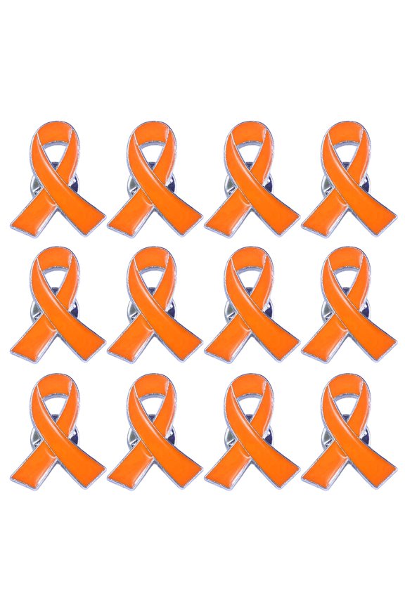 20PCS Metal  Ribbon Pin Awareness Ribbon Pin Cancer Awareness Support Campaign Charity Donation Event Gift Accessories