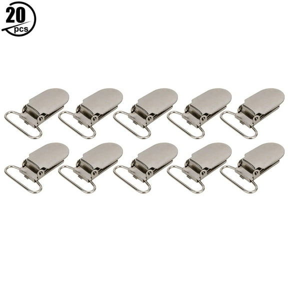 20PCS Metal Suspender Clips Suspender Snap For Clothes Decoration Project Craft20pcs