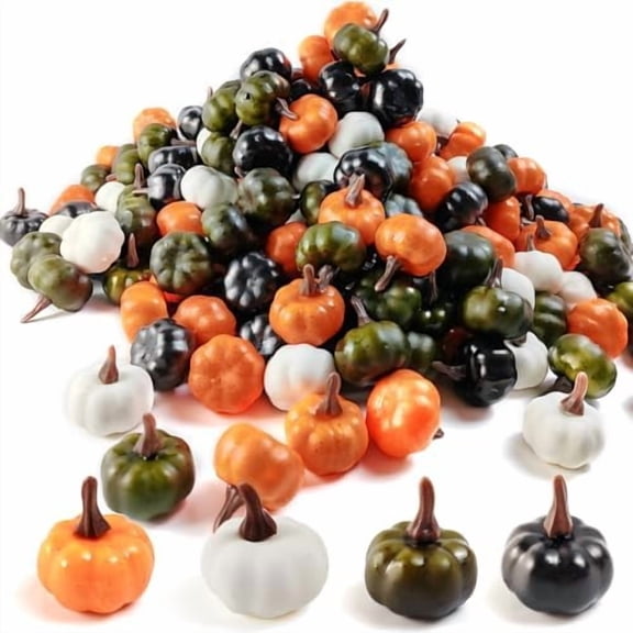 20PCS Mini Artificial Pumpkins, Fall Harvest Simulation Pumpkins Decor Fake Fruit Home Decor for Halloween Thanksgiving Party Decorations (Multicolor)$$Home Decor, Kitchen, & Other