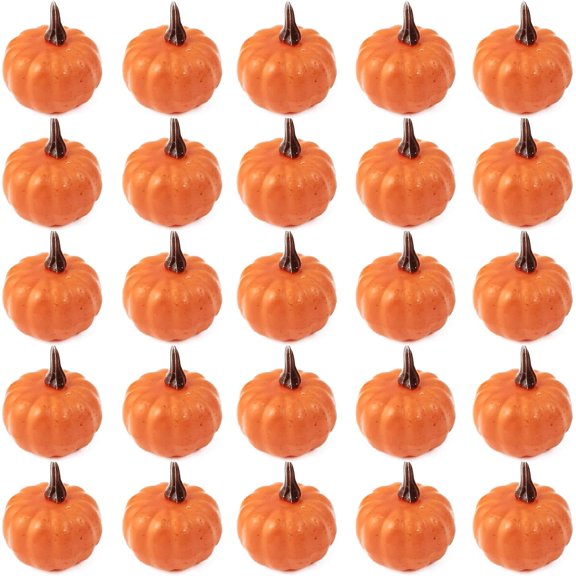 20PCS Mini Artificial Pumpkins, Fall Harvest Simulation Pumpkins Decor Fake Fruit Home Decor for Halloween Thanksgiving Party Decorations